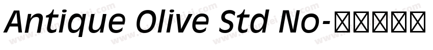 Antique Olive Std No字体转换